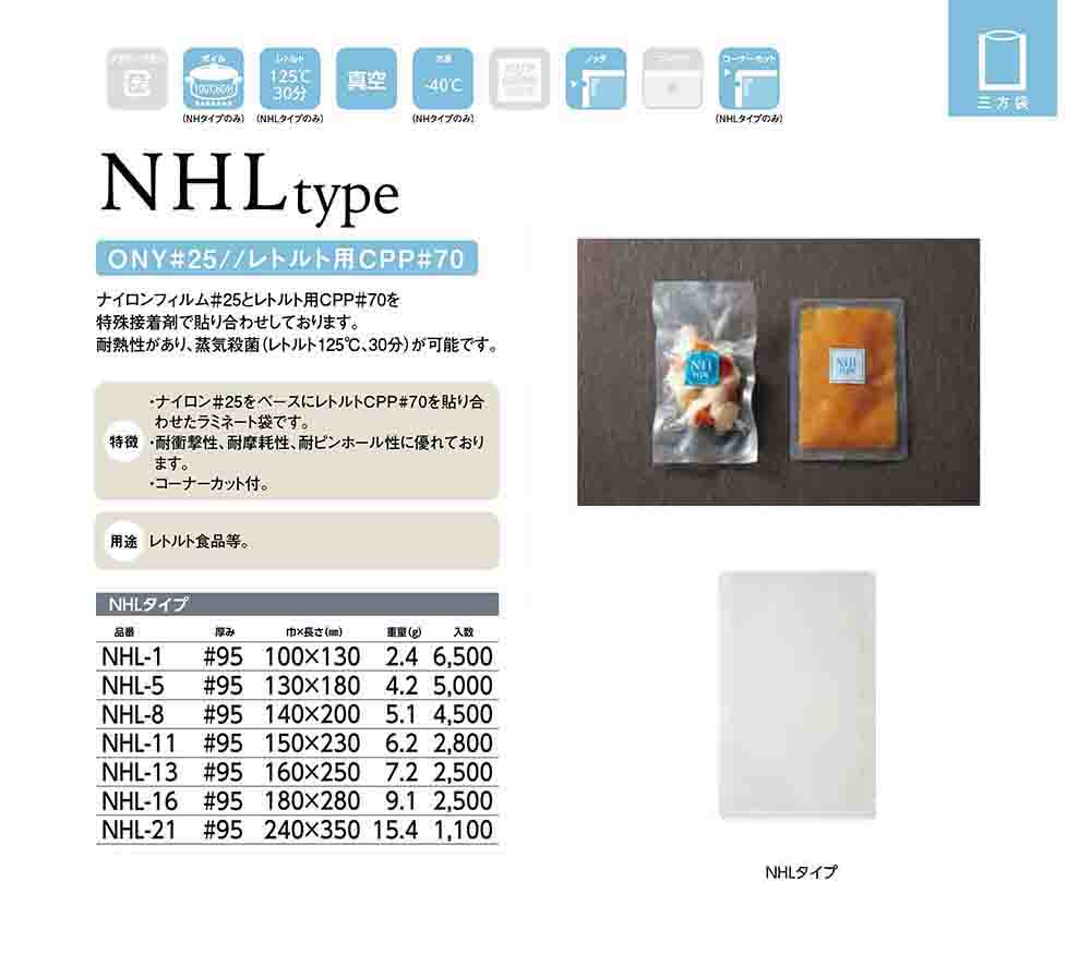 ナイロン規格袋（NHLタイプ）