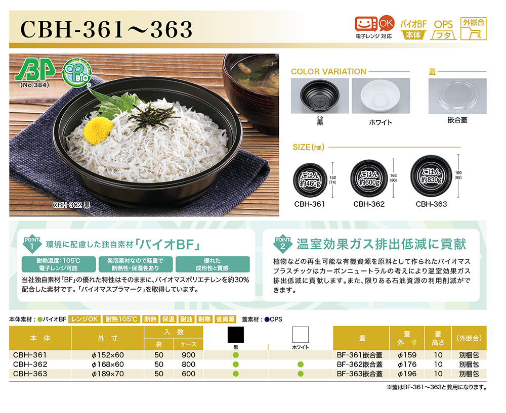 CBH-361~363/丼・麺(丸型)