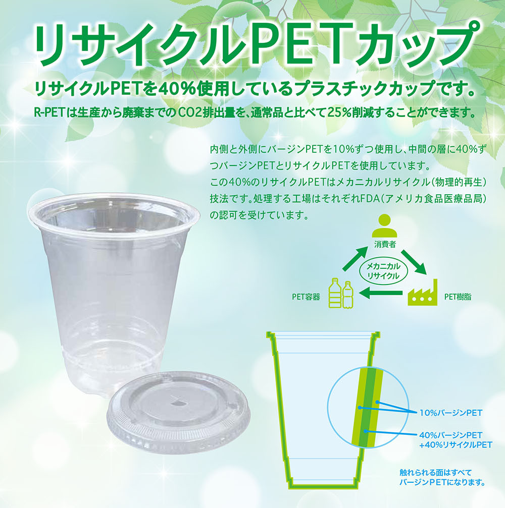 シンギ：リサイクルPETカップ - 包装資材・食品容器のパックウェブ.ビズ