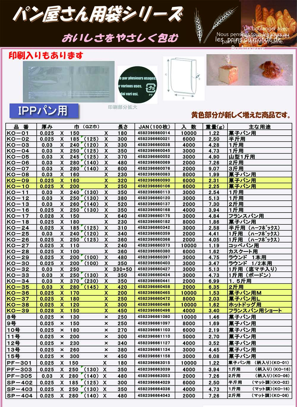 IPPパン用袋