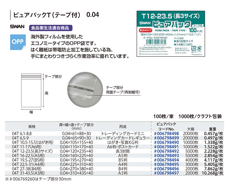 ピュアパックT 厚口