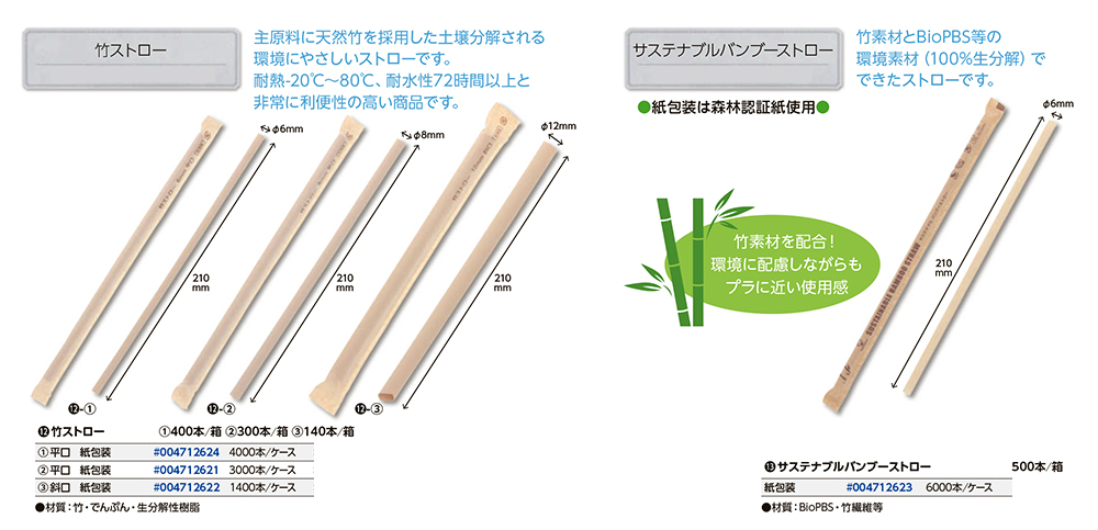 竹ストロー