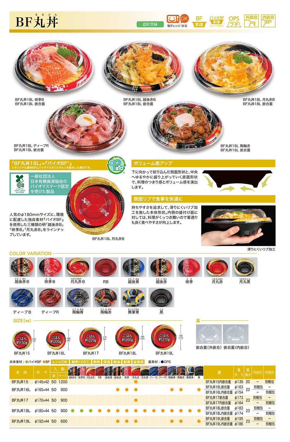 BF丸丼18L／丼･麺（丸型）