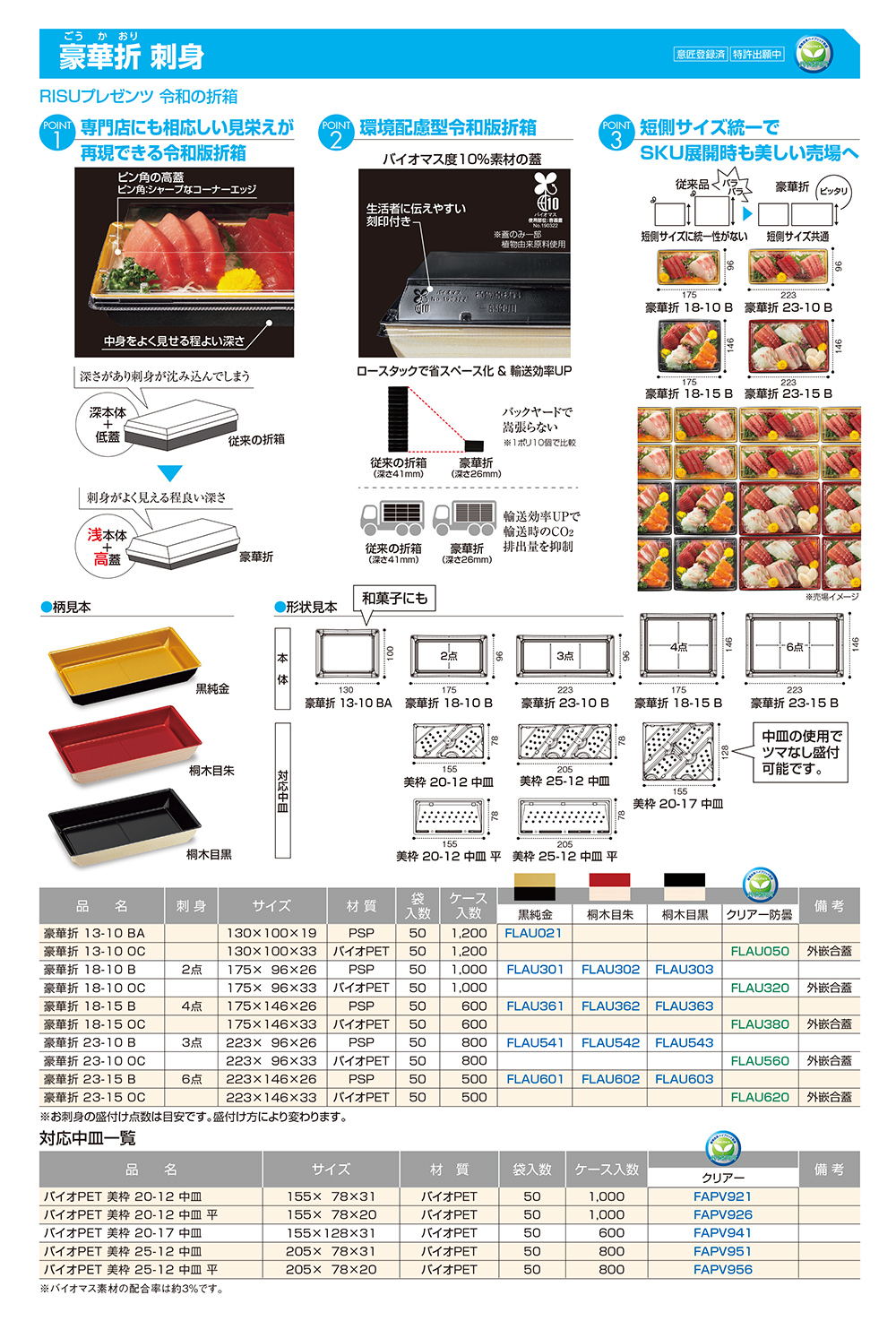 豪華折 刺身（ごうかおり）